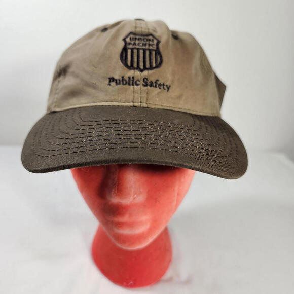 Union Pacific Railroad Brown Hat Cap OSFM Waxed Canvas NWT READ - Picture 1 of 12